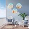 3-Piece Coastal Christmas Wall Decor Set – Beach Wall Art with Sea Turtle, Seahorse, Starfish, Surfboard & Seashells for Bathroom, Bedroom, and Home (Sand Dollar Style)